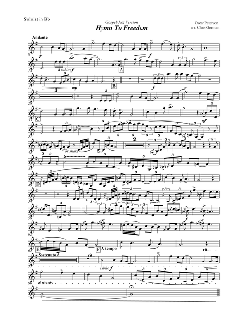 Hymn To Freedom (Arr. Chris Gorman) - Oscar Peterson (Brass Band)