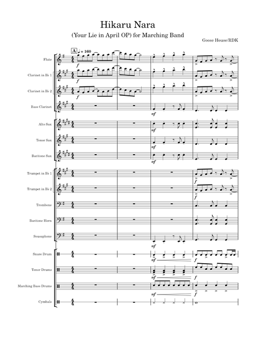 Hikaru Nara – Goosehouse (Marching Band)