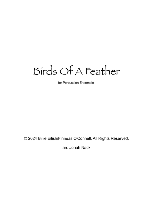 Birds Of A Feather (Arr. Jonah Nack) - Billie Eilish (Percussion Ensemble)