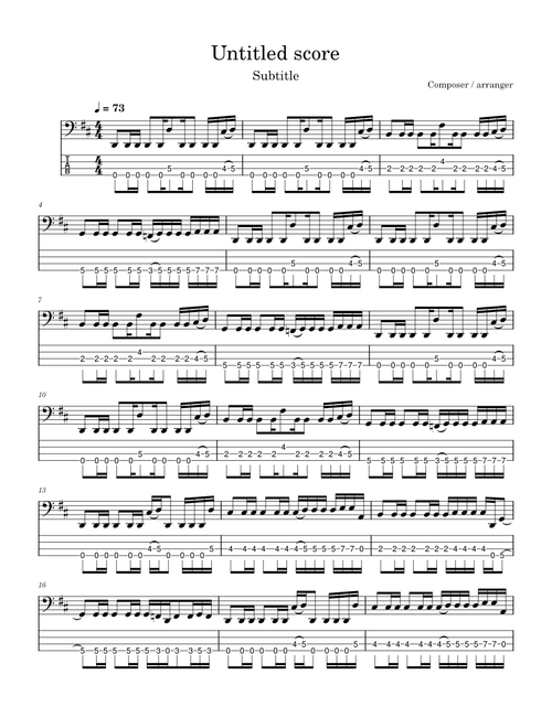My Sacrifice Bass Tab