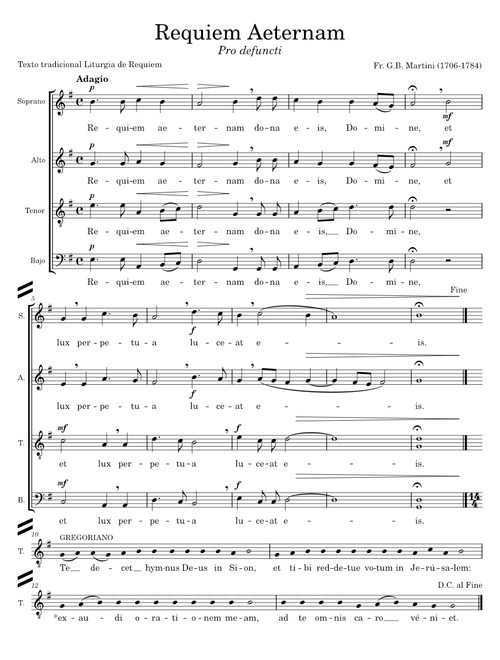 Requiem aeternam – Giovanni Battista Martini