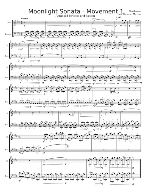 Moonlight Sonata 1st Movement – Ludwig van Beethoven