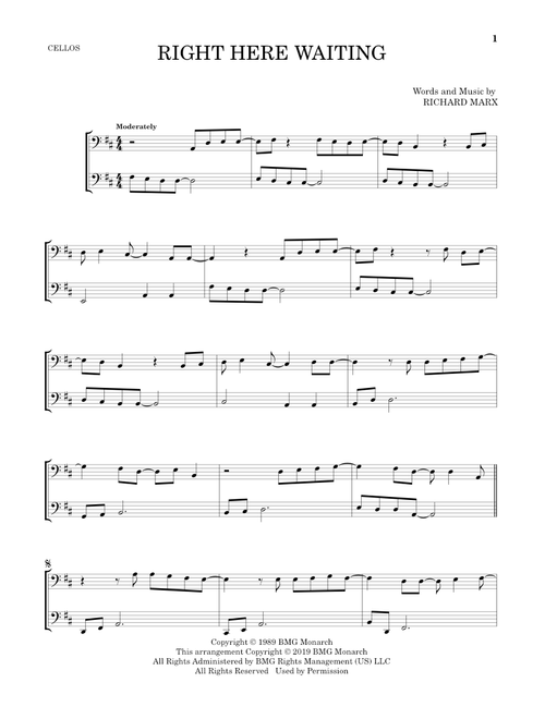 Right Here Waiting - Richard Marx (Cello Duet)