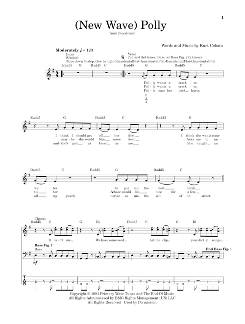 (New Wave) Polly - Nirvana (Bass Tab)
