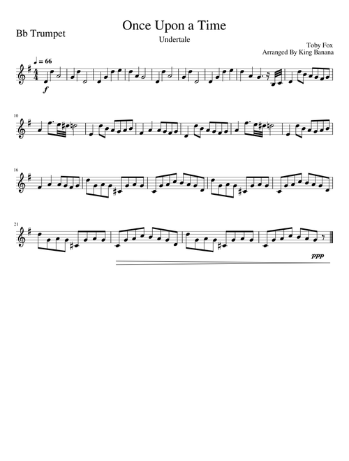 Undertale – Once Upon a Time – Toby Fox - Trumpet Solo