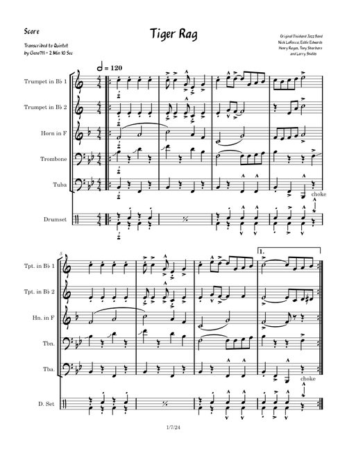 Tiger Rag – Original Dixieland Jazz Band