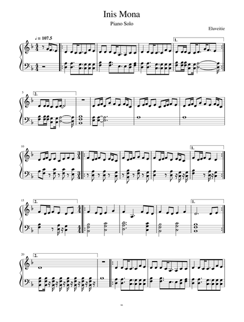 Inis Mona - Eluveitie (Piano Solo)