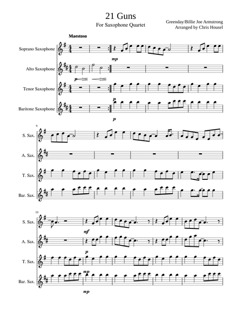 21 Guns Sax Quartet