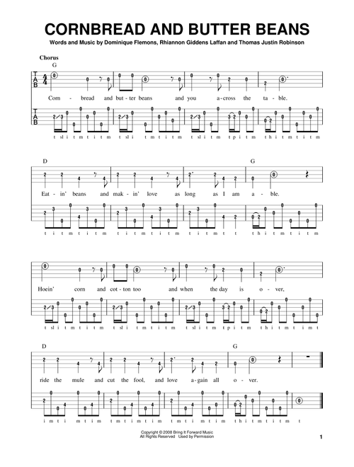 Cornbread And Butter Beans - Mac Robertson, Carolina Chocolate Drops (Banjo)