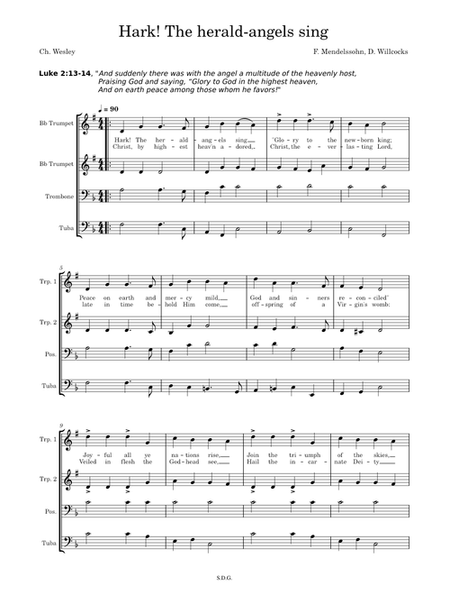 Hark! The Herald-angels sing - Brass