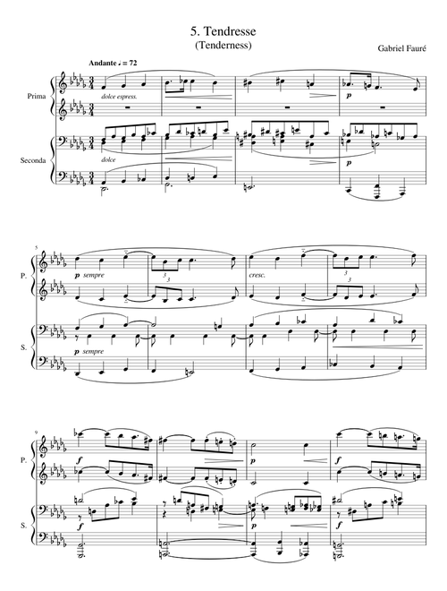 Fauré - Dolly Suite, No. 5: "Tendresse"