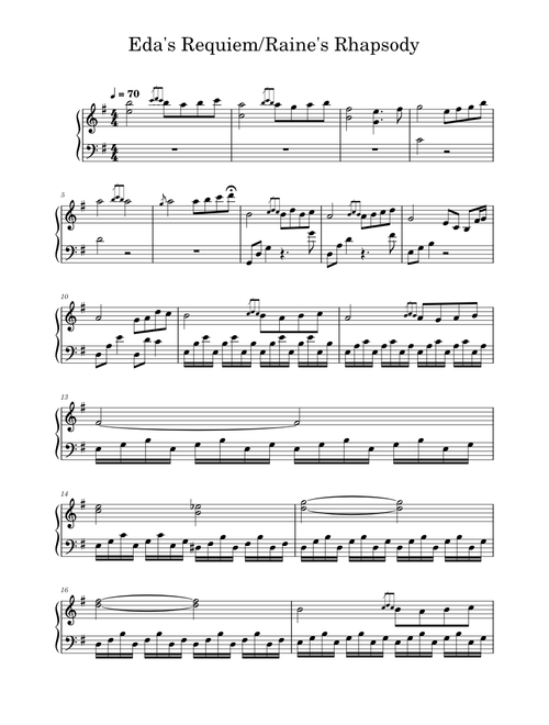 Eda's Requiem – Brad Breeck Eda's Requiem / Raine's Rhapsody (Piano)