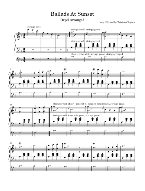 Ballads at Sunset – Alej