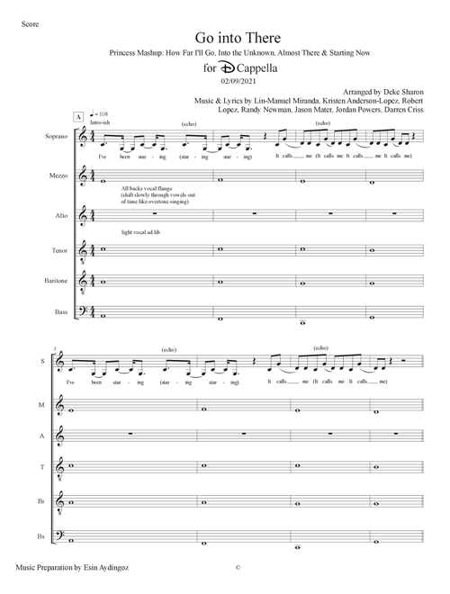 Medley: How Far I'll Go with Into The Unknown, Almost There, and Starting Now (Arr. Deke Sharon) - Alessia Cara, Panic! At The Disco (Choral, SATB divisi)