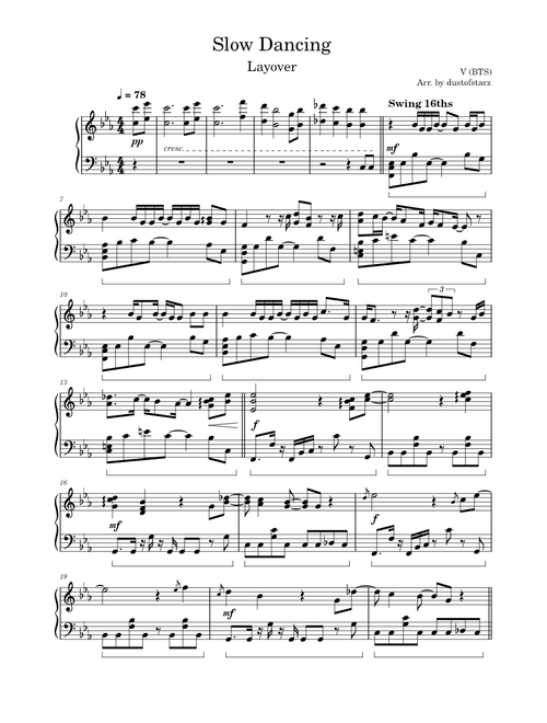 Slow Dancing (Piano Ver.) – BTS V