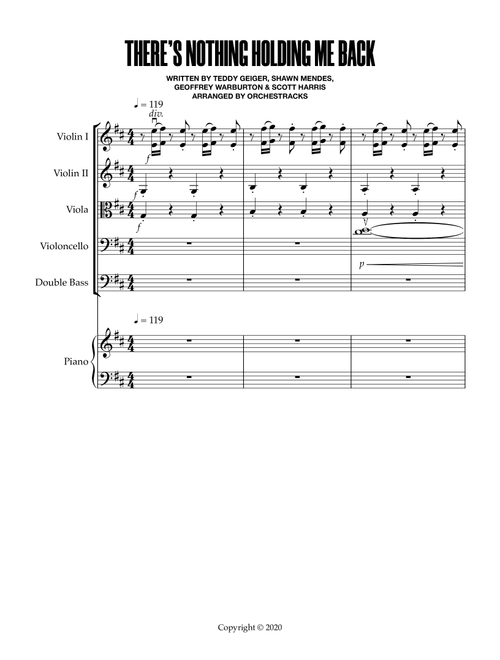 There's Nothing Holdin' Me Back (Arr. Orchestracks, Kevin Oates) - Shawn Mendes (Small Ensemble)