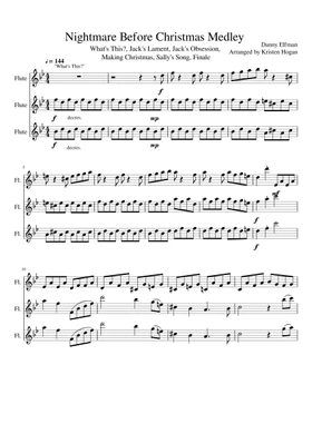 Free Nightmare Before Christmas by Danny Elfman sheet music Free Nightmare Before Christmas by Danny Elfman sheet music