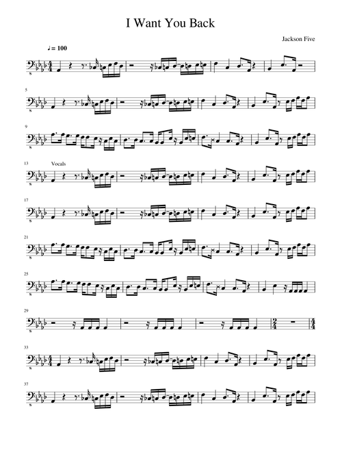 I Want You Back - Bass Guitar