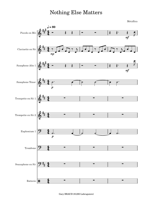 Nothing else matters – Metallica