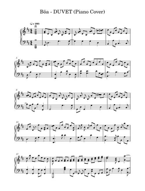 Duvet – BoA (Piano Cover)