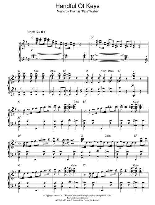 Handful Of Keys - Fats Waller (Piano Solo)