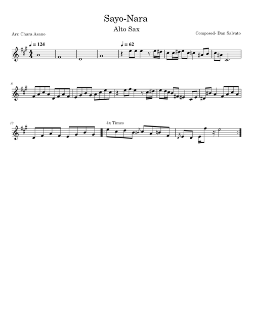 Sayo-nara – Alto Sax