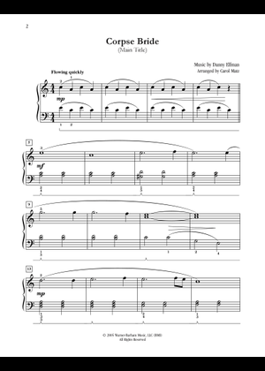 Play Official version of Corpse bride theme Sheet Music by Danny Elfman ...