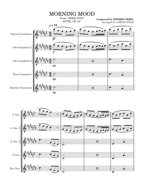 MORNING MOOD (PEER GYNT SUITE NO. 1) by CARLIT0CHURRIT0