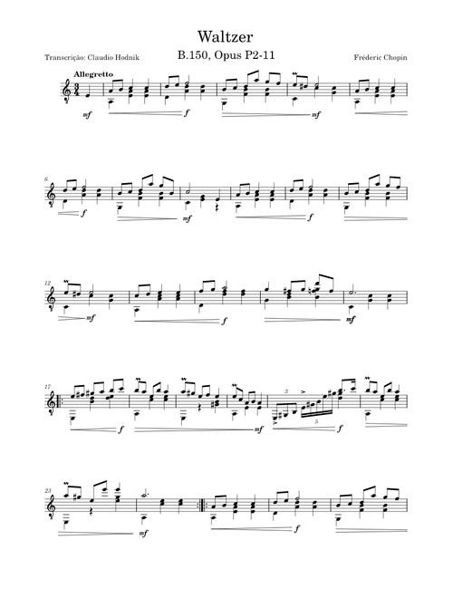 Waltzer B. 150 - Opus p2 - 11 – Frédéric Chopin