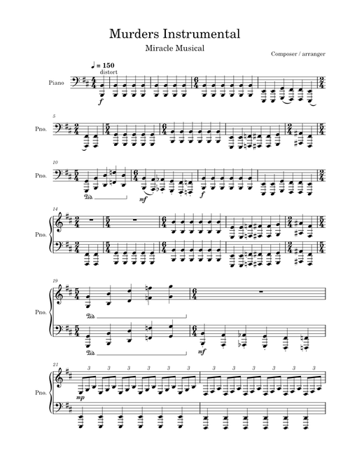 Murders – Miracle Musical (ミラクルミュージカル) Instrumental