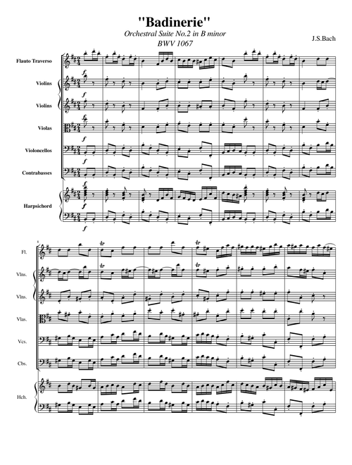 J.S.Bach - Orchestral Suite No.2 in B minor - "Badinerie"