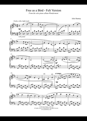 Play Official version of Free as a bird Sheet Music by The Beatles