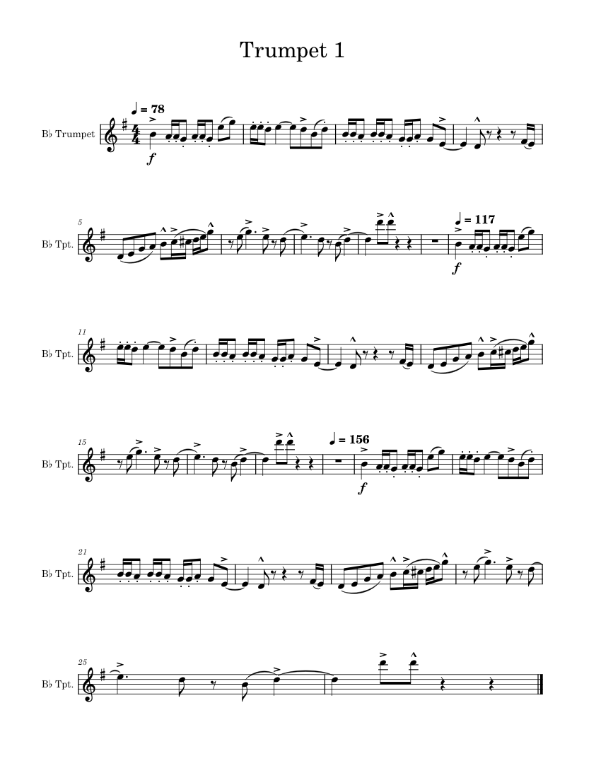 Trumpet 1 piano tutorial