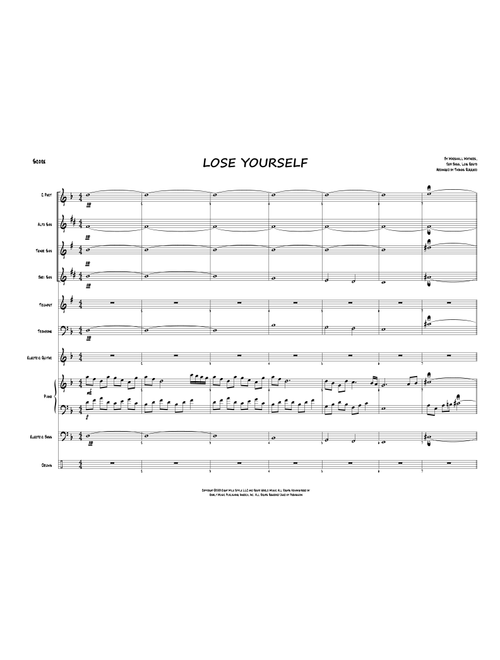 Lose Yourself (Arr. Thomas Ruggieri) - Eminem (Small Ensemble)