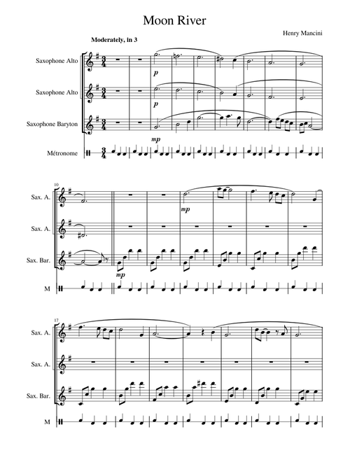 Moon River trio sax