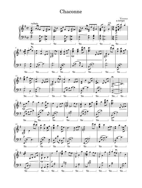 Chaconne - Yiruma
