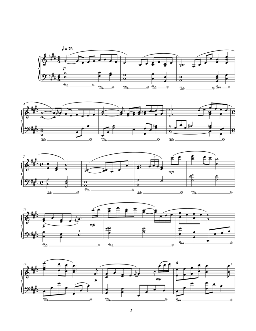 For Tomorrow - Shinya Kiyozuka Sheet Music for Piano (Solo