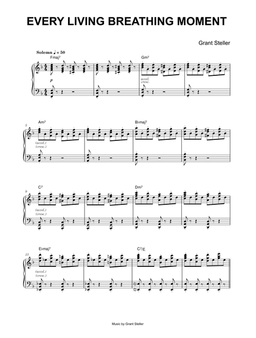 Every Living Breathing Moment - Grant Steller (Piano)