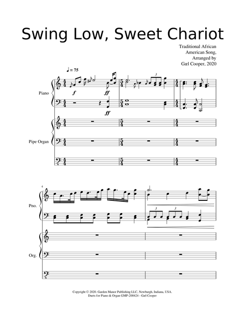 Swing Low, Sweet Chariot by Gæl Cooper (arr.)