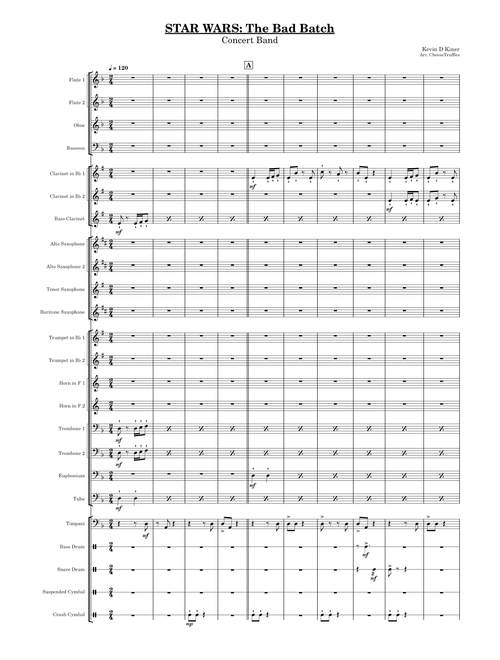 Star Wars The Bad Batch End Theme – Kevin Kiner – Extended Concert Band Arrangement