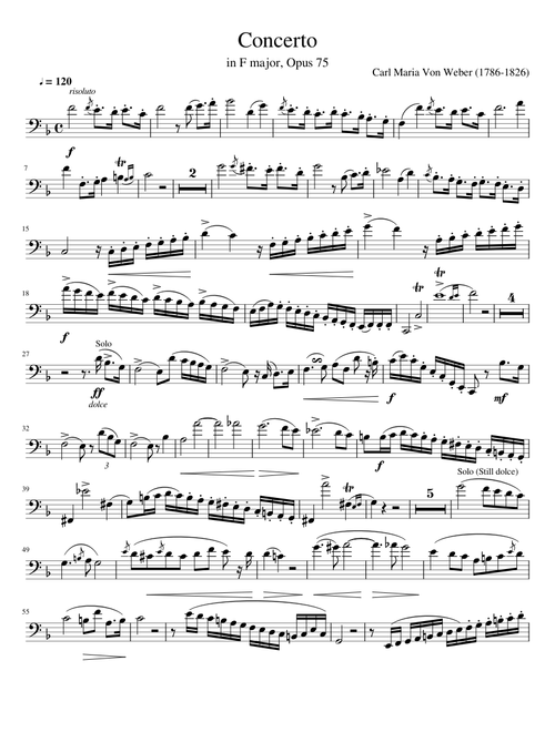 Concerto in F major, Op. 75 by Weber