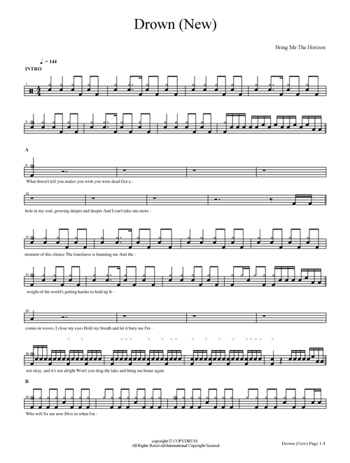 Drown (Arr. COPYDRUM) - Bring Me The Horizon (Drums)