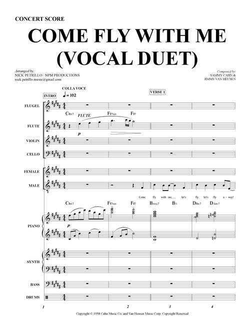 Come Fly With Me (Arr. Nick Petrillo) - Frank Sinatra (Large Ensemble)