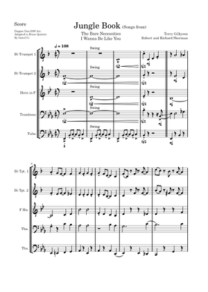 Play Official version of The Jungle Book Medley Sheet Music by Misc for ...