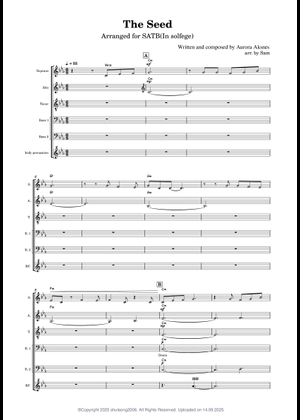The_Seed_Orkester+Kor Sheet Music with Chords for Soprano, Alto