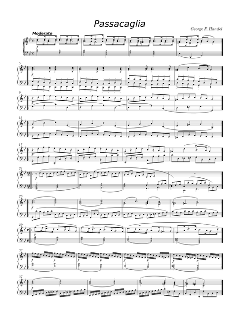 Passacaglia – Georg Friedrich Händel Passacaglia