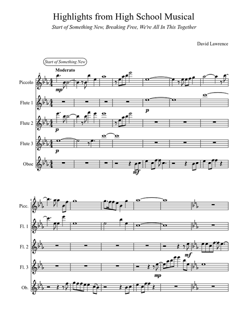 Highlights from High School Musical (WIP)