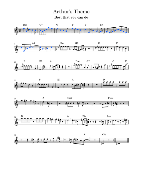 Arthur's Theme (Best That You Can Do) – Carole Bayer Sager, Christopher Cross Arthur's Theme