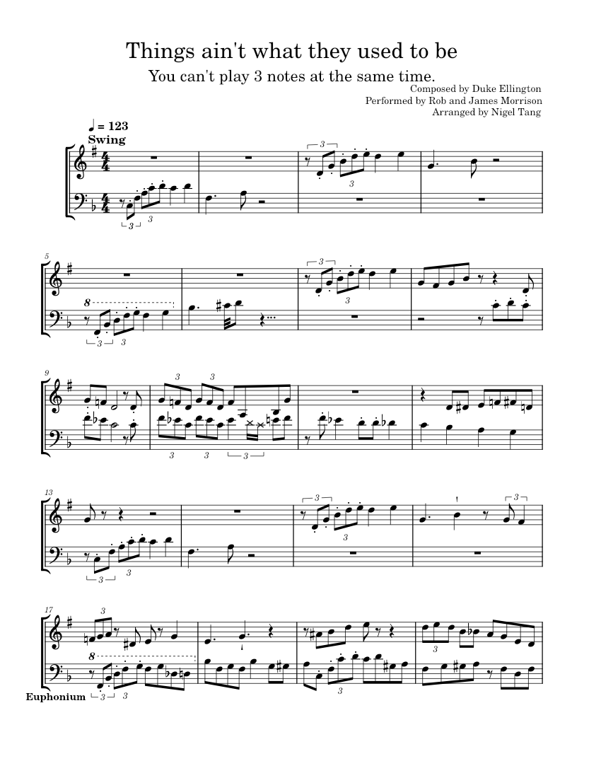 Things ain’t what they used to be 楽譜 Things Ain't What They Used To Be – Oscar Peterson (Piano