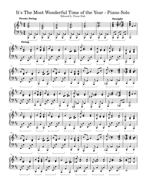 It's the Most Wonderful Time of the Year – Piano Dub by Edward L